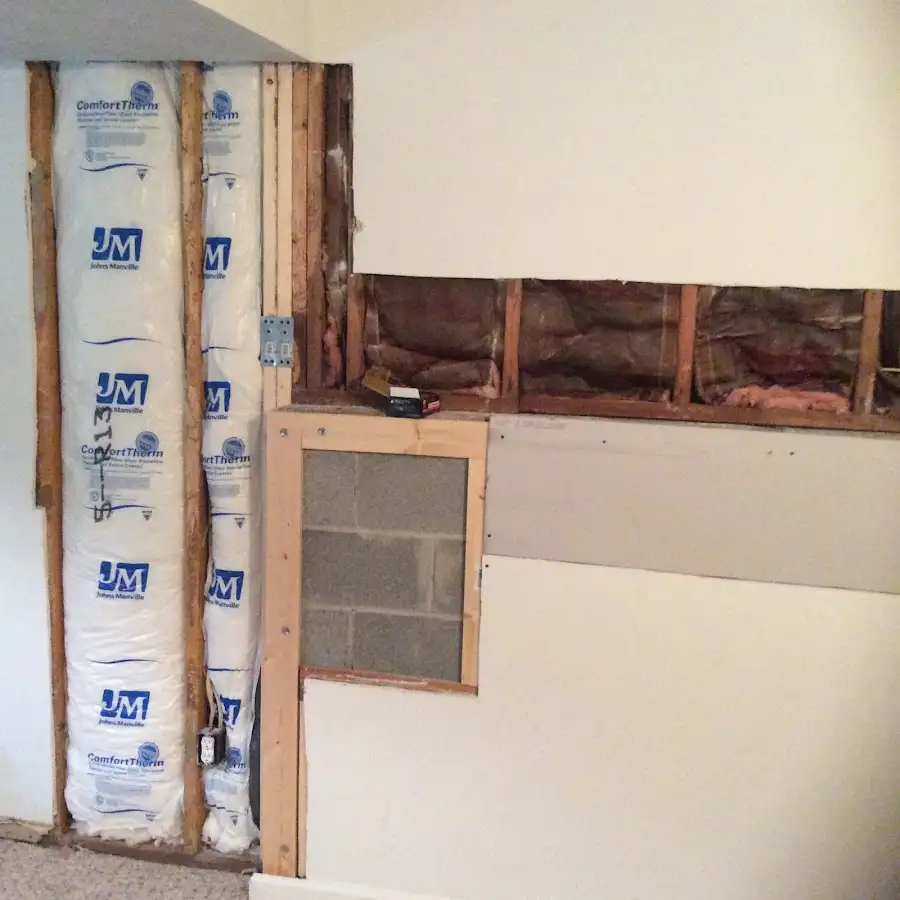 Wall insulation replacement during Contents Cleaning & Restoration in Peoria Heights
